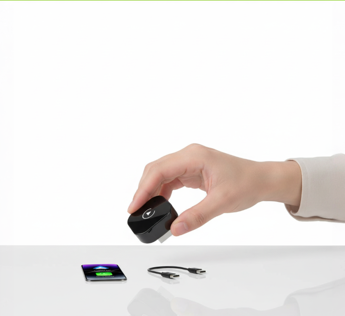 Boîte CarPlay & Android Auto Sans Fil – Compatible 99% des Voitures avec CarPlay Câblé