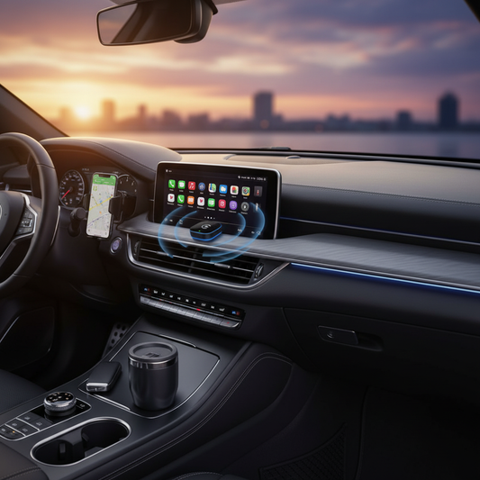 Boîte CarPlay & Android Auto Sans Fil – Compatible 99% des Voitures avec CarPlay Câblé